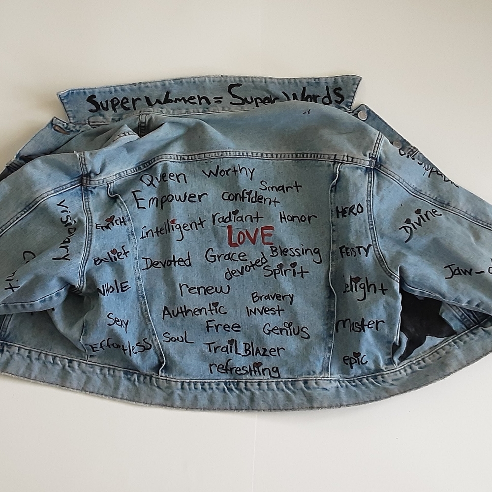 Blue Jean Guess Jacket Custom   made. Size Medium